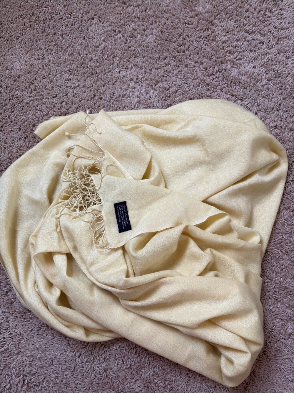Cream Fringe Wrap Scarf for Women